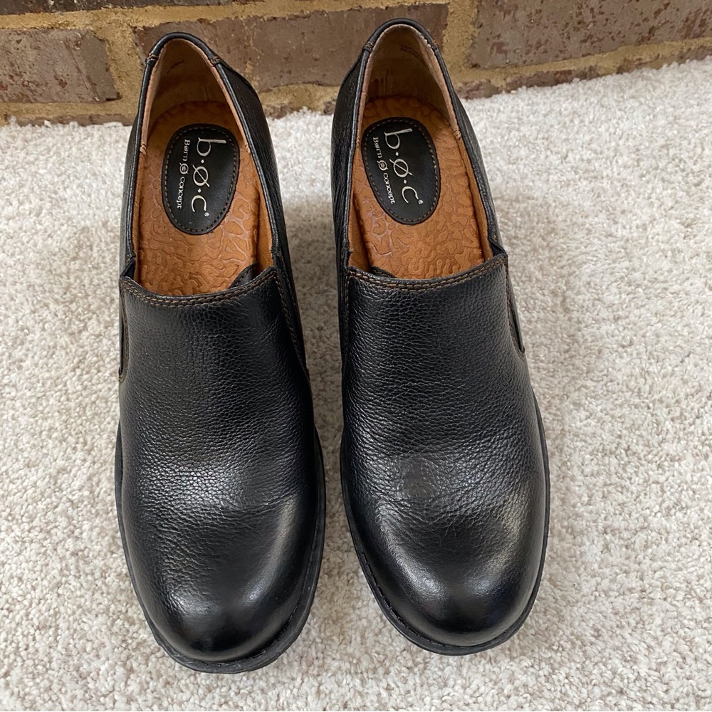 Born Concept b.o.c. Pebbled Leather Slip On Heel Shoes - Picture 2 of 11